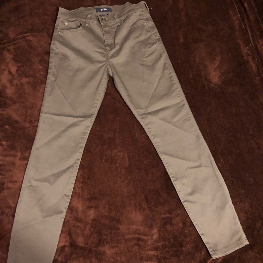 GREEN HIGH-RISE COLOR WASH JEGGING